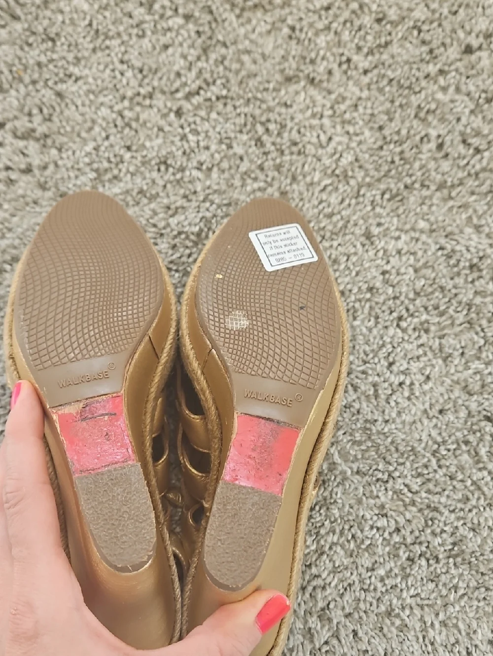 Christian Louboutin Gold Gladiator Wedge Summer Heels Sandals 6.5